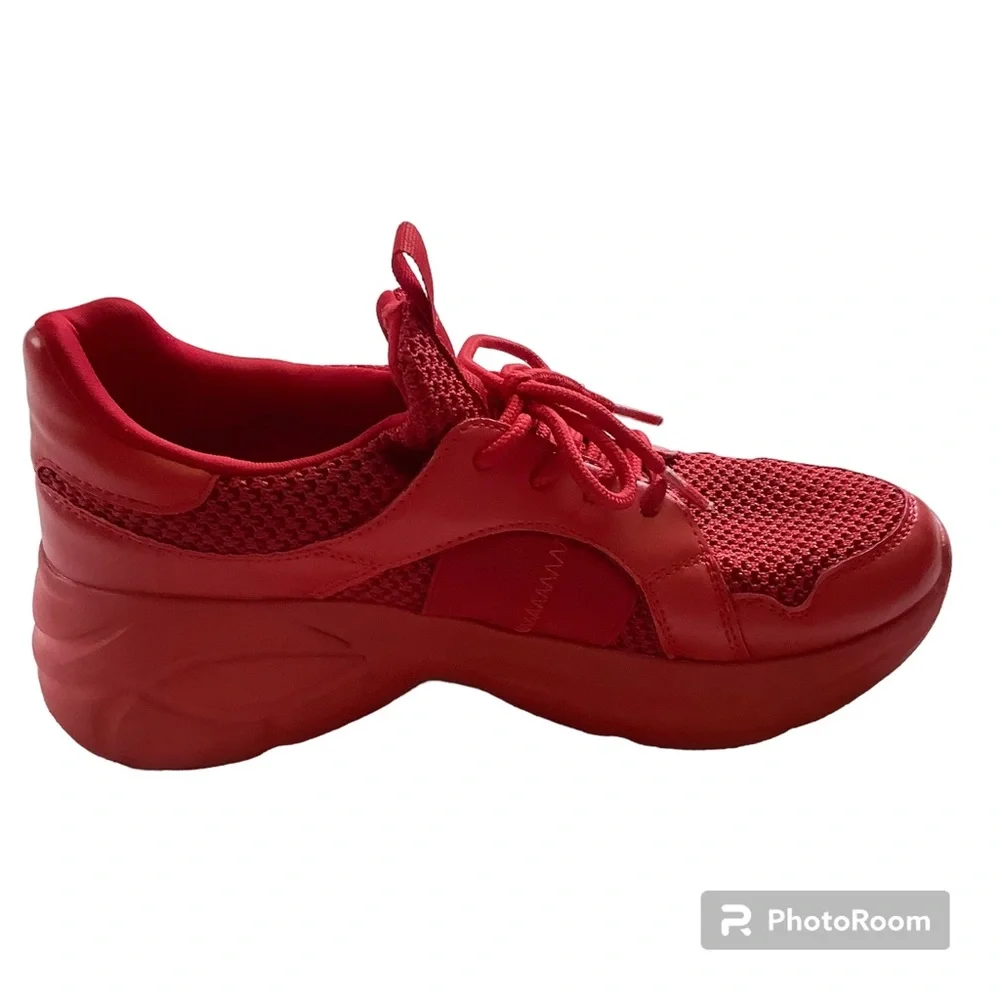 Call It Spring Women's Knit Red Size 7 Fashion Sneaker Vegan